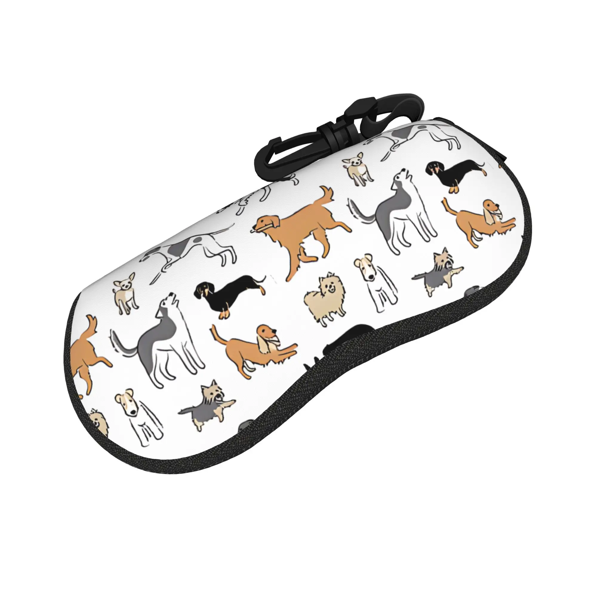 Cartoon Border Collie puppy dog Glasses Case Gifts For Girl  Accessories  Eyewear Storage Box Cartoon Sunglasses Box