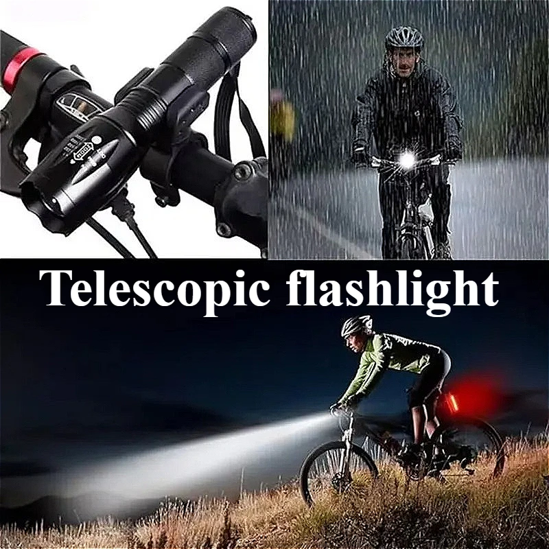 

Мощный светодиодный фонарь с телескопическим зумом, на батарейках, для улицы, поисковый прожектор, ручной фонарь-инструмент
