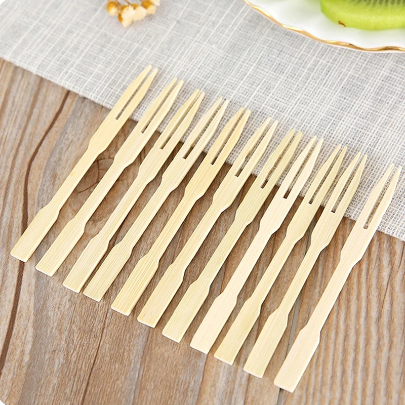 100 قطعة المتاح الخيزران التموين الشوك الفاكهة عصا إصبع الغذاء اختيار aperitif يختار فاتح الشهية #5