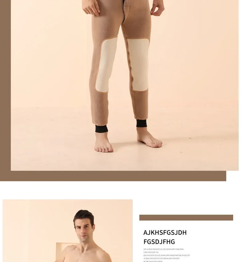 Men's Thermal Pants Stretch Leggings Alpaca Wool Winter Underwear Goods Cold Stretch Classic Plush Thick Cotton-padded Trousers