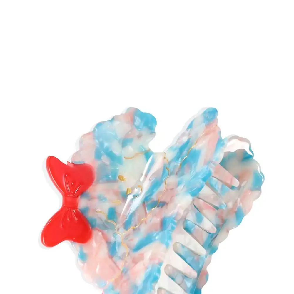 Pinzas para el cabello de acetato con lazo, Clip de tiburón Ins, perro caniche para niñas, Clip de tiburón coreano, pinzas para el pelo de animales, soporte para cola de caballo, horquillas para mujer