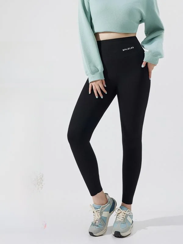 حجم كبير المرأة عالية الخصر Fce اصطف اليوغا السراويل الخريف الشتاء الدافئة البطن التحكم ey قاعدة طبقة السراويل للارتداء الخارجي