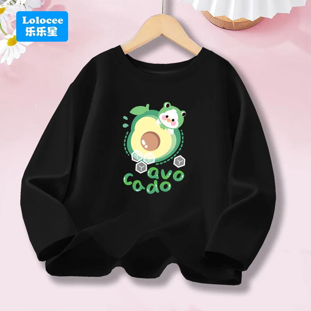 

Beautiful Avocado T-shirt Girls' Tops Spring Loose Cartoon Aesthetic Casual T-shirt Retro Harajuku T-shirt Kids Street Wear NYG1
