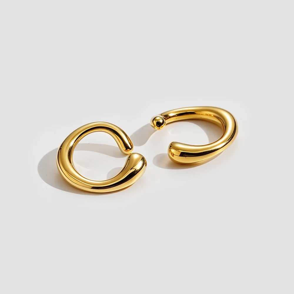 Серьги-клипсы ENFASHION Auricle для женщин, из нержавеющей стали с покрытием из 18-каратного золота, модные ювелирные изделия Brincos E261910
