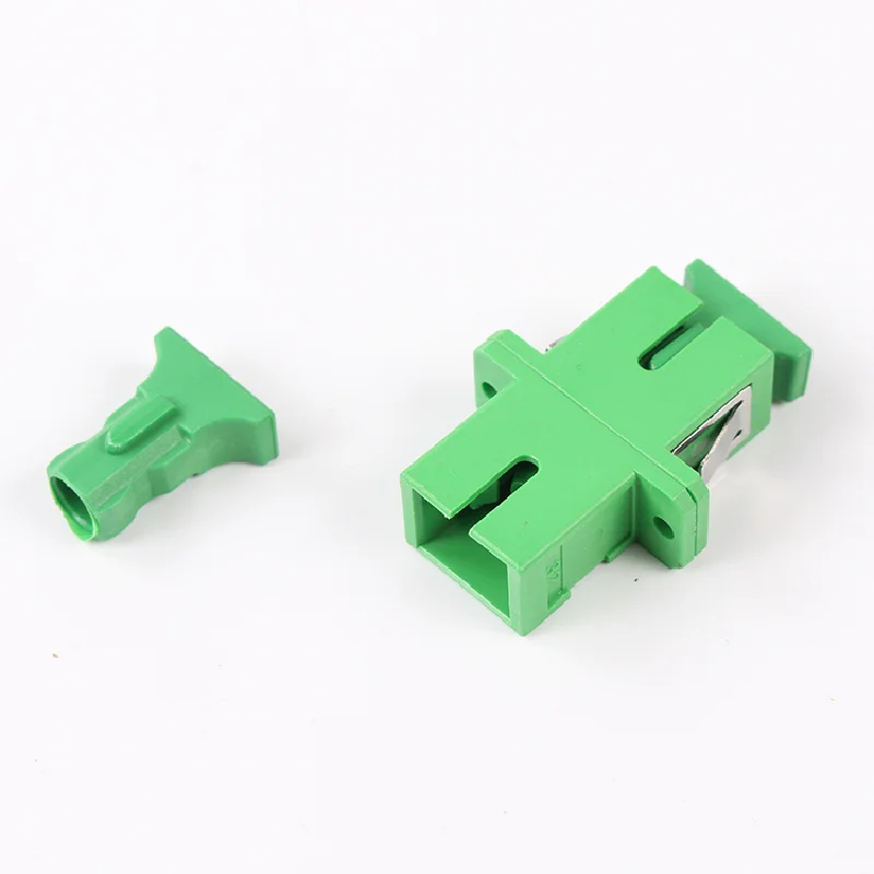 100PCS/LOT Optical Fiber Connector Simplex Triangle Cap Adapter SC APC FTTH Connector Flange Optical Coupling Wholesale