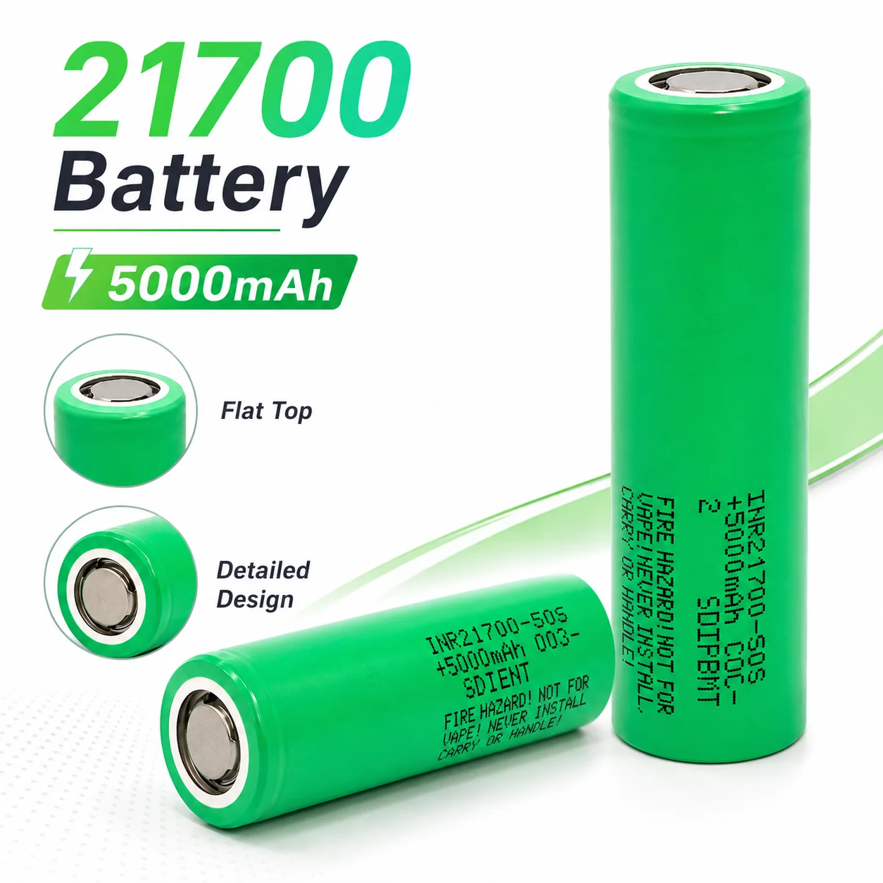 3.7V 5000mAh 25A High Power 21700 Battery 50G 50S Large Capacity Lithium Cell For RC Drone Aircraft Model Rechargeable Core