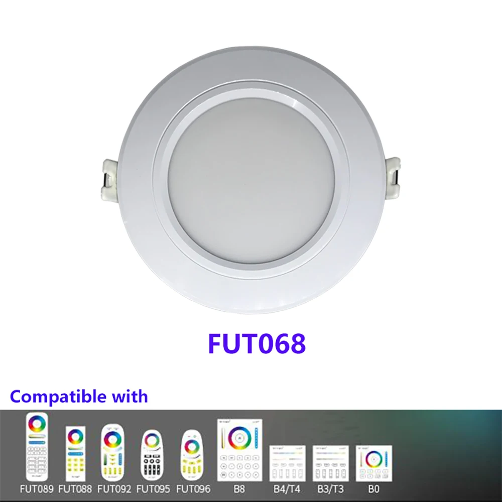 FUT068 6W LED Downlight AC100-240V Dimmable RGB+CCT Compatible FUT098/FUT088/FUT092/FUT095/FUT096/B8/B4/T4/B3/T3/B0