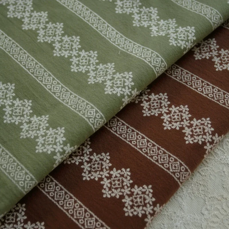 140x50cm Soft Brushed Cotton Fabric with Floral Print for Childrens Dresses DIY Autumn Winter Material Sewing Cloth