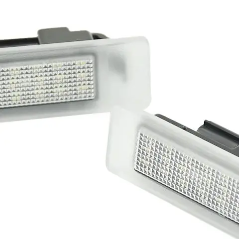 White LED License Plate Light Assembly for Renault Multiple Models