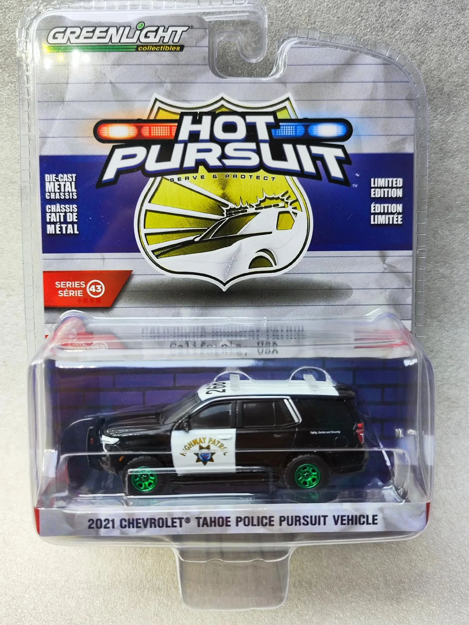 

GreenLight 1:64-2021 Tahoe Police Pursuit Vehicle (PPV) - Коллекция моделей автомобилей California Highway Patrol Green Machinecar