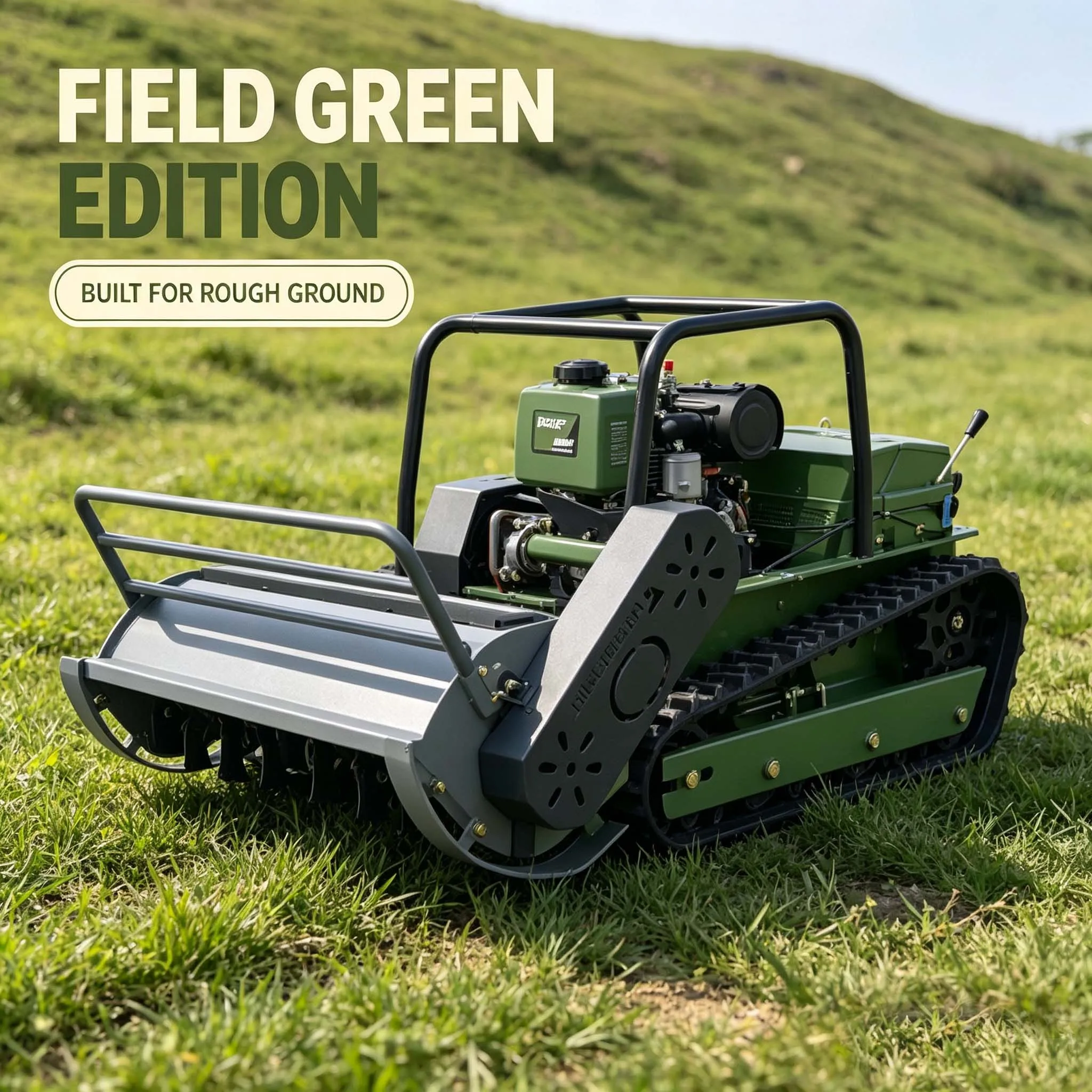 CE Approved Wireless Remote Operated Lawn Mower Low Vibration Intelligent Grass Cutting Equipment For Yard