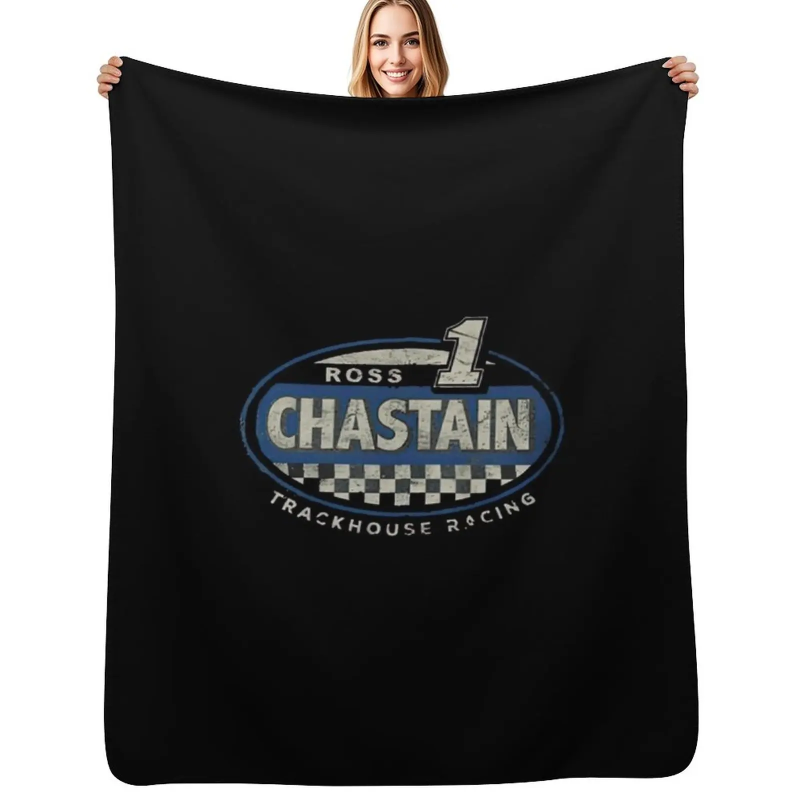 

Ross Chastain Logo Throw Blanket Shaggy Furry Soft Blanket for Bedroom Living Room