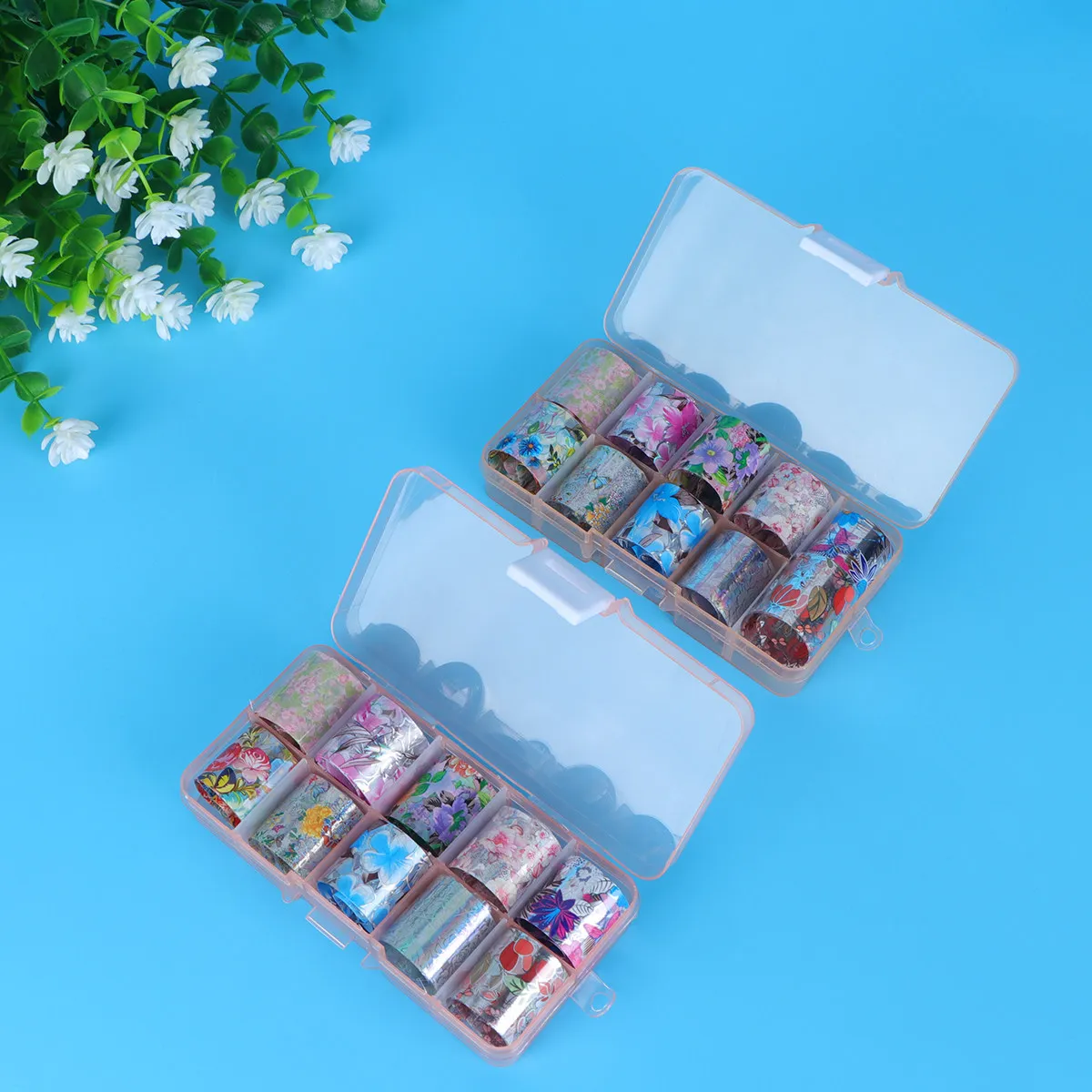 

20pcs Nail Foil Stickers Design Easy Apply Diy Manicure Decor For Women Toenails Fingernails Nail Art Decals