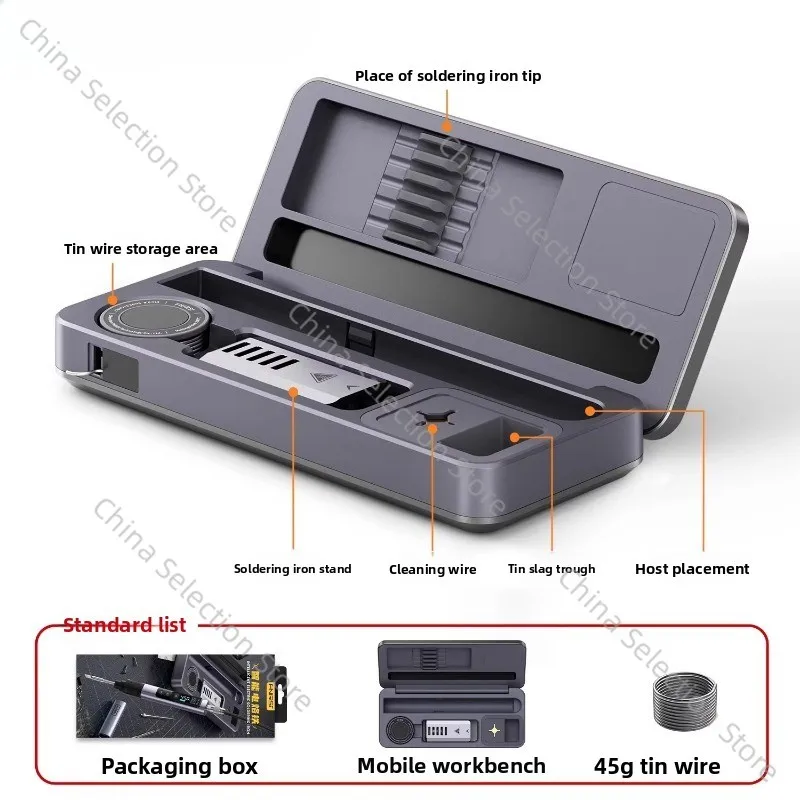 ذكي سبيكة لحام كهربائي HS-02A/B صندوق تخزين منضدة متنقلة مجموعة سبيكة لحام كهربائي