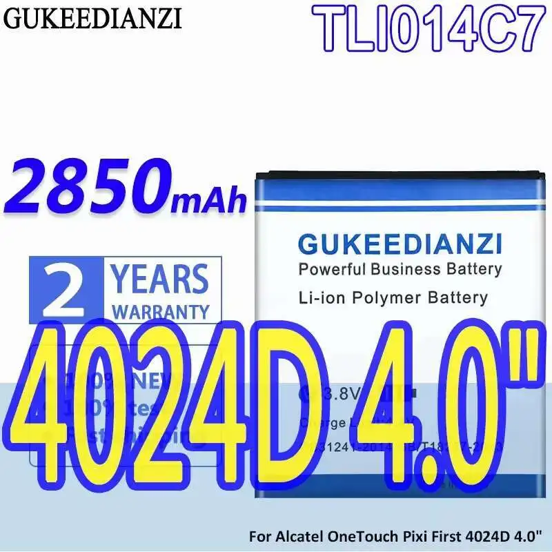 

Хорошая низкотемпературная производительность TLI014C7 для Alcatel Onetouch Pixi First 4024D 4,0 "прочный аккумулятор для мобильного телефона 2850 мАч
