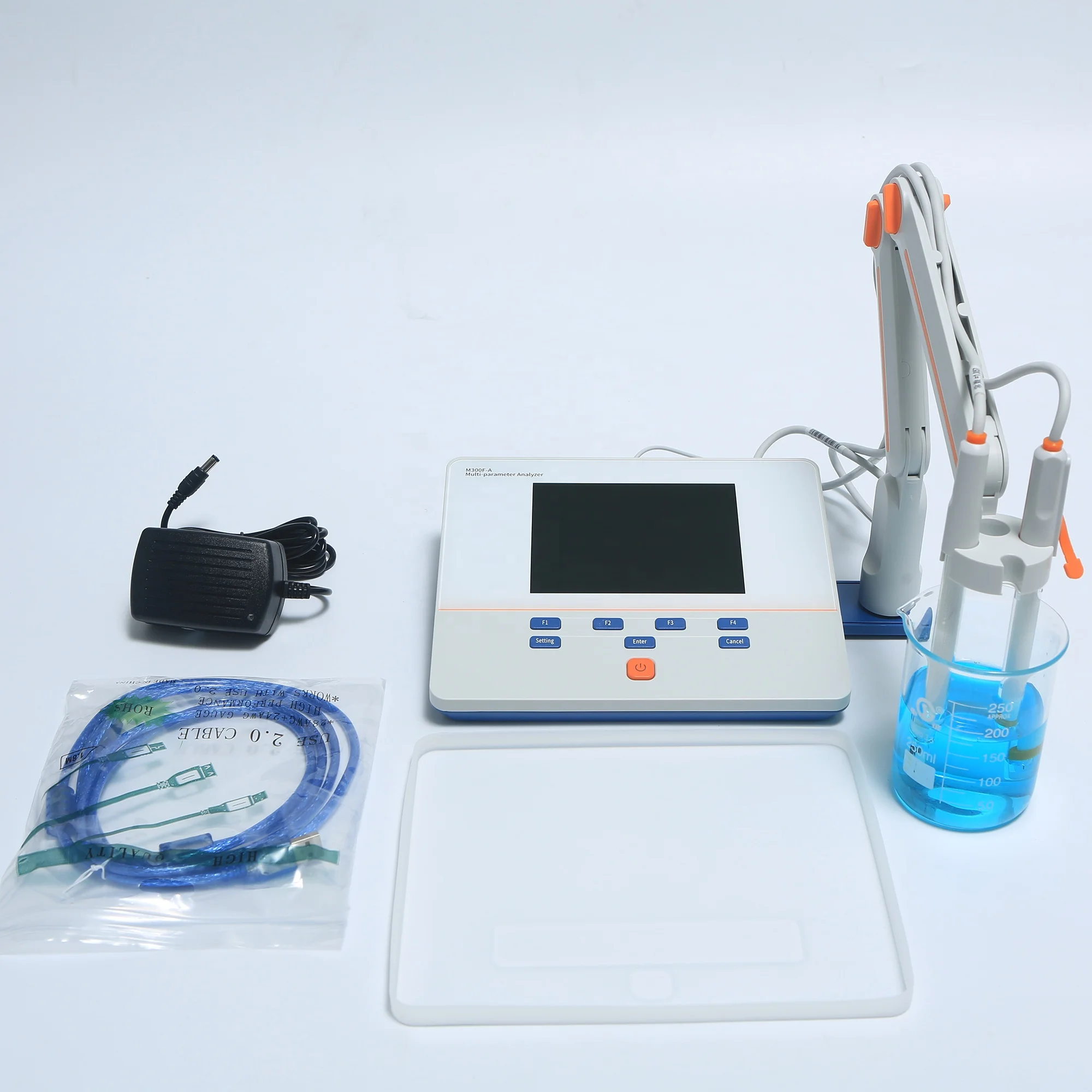 Laboratory PH MV Conductivity TDS Salinity DO Multi Parameter Water Quality Analyzer Meter with 5 Points Calibration