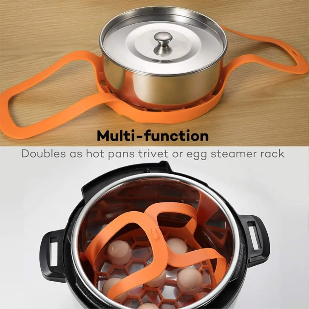 Silicone Egg Steamer Drain Rack Anti-scalding Foldable Pressure Cooker Sling Durable High Quality Steamer Bakeware Lifter