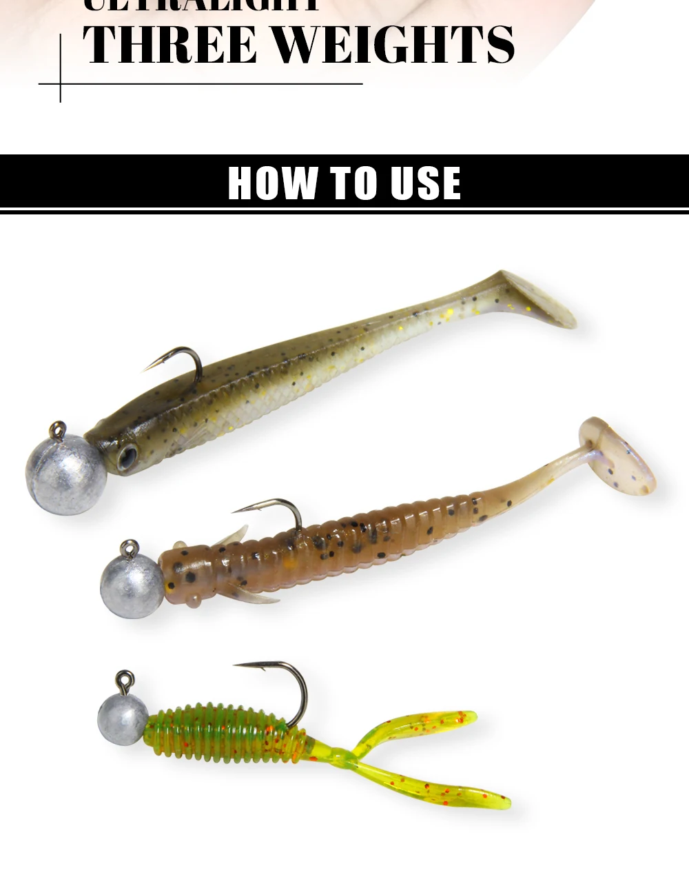 Palisander Runde Kugel Jig Kopf Haken Weedless Micro Ultraleicht Ajing Eis Angelhaken 0,8g/1,7g/3,5g Für Weiche Wurm Angelhaken Pesca – Detail 4