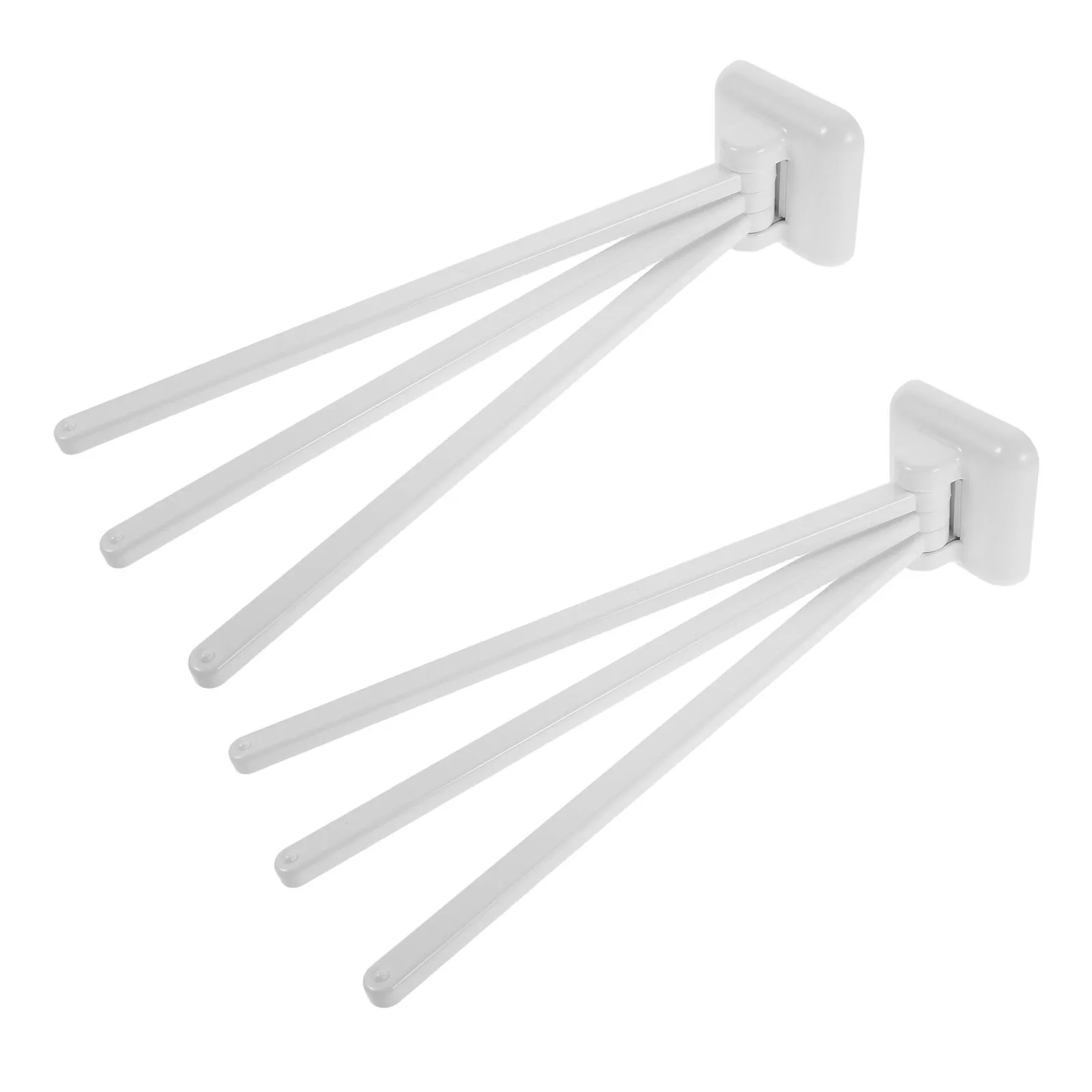 

2Pcs Swing Arm Towel Rack 3 Arm Rotating Towel Holder Foldable Wall Mounted for Bathroom Kitchen Rv Apartment Minimalist Design
