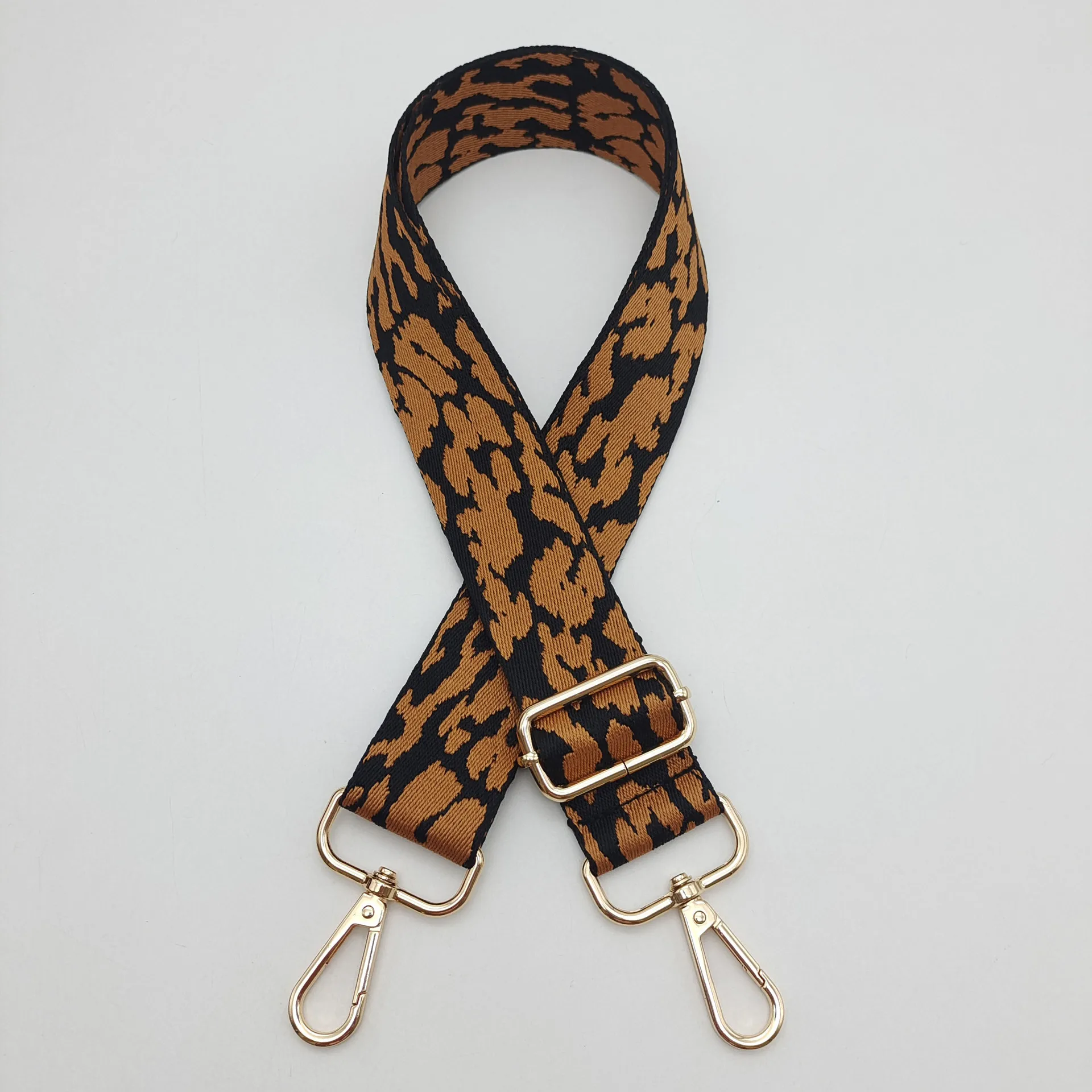 Leopard Print Wide Shoulder Strap Oblique Span Fashion Trend Women's Bag Accessories Strap Mobile Phone Lanyard Universal Strap