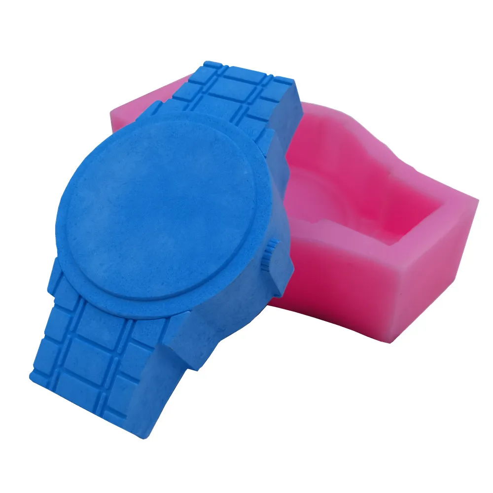 3D Watch Silicone Mold for Father\'s Day Soap Gift Making, DIY Soap Candle Wax Melt Molds, Chocolate Cake Craft Mould