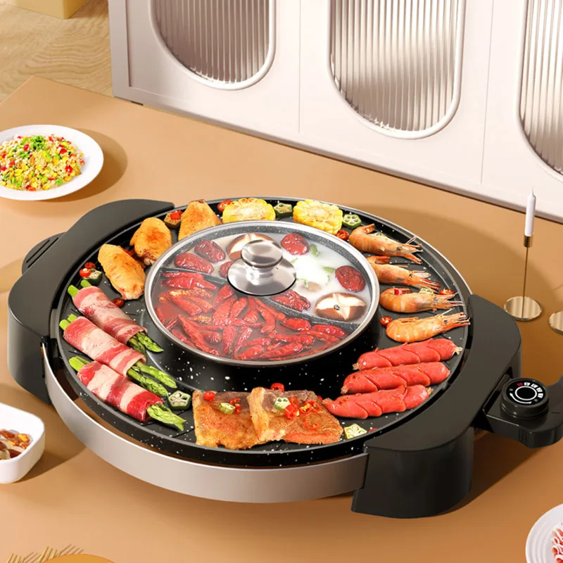 Grill Plate Hot Pot Food Instant Noodle Home Thickened Chinese Hot Pot Multifunction Meat Christmas Fondue Chinoise Cookware