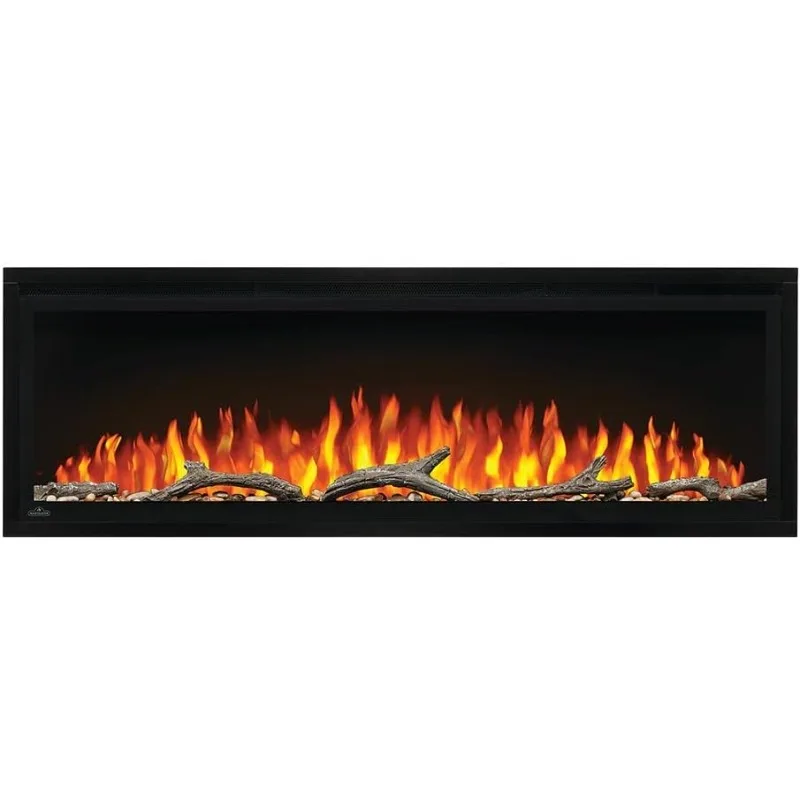 Napoleon Entice 50 - NEFL50CFH - Wall Hanging Electric Fireplace,50-in, Black,Glass Front,Glass Crystal Ember Bed,3 Flame Colors