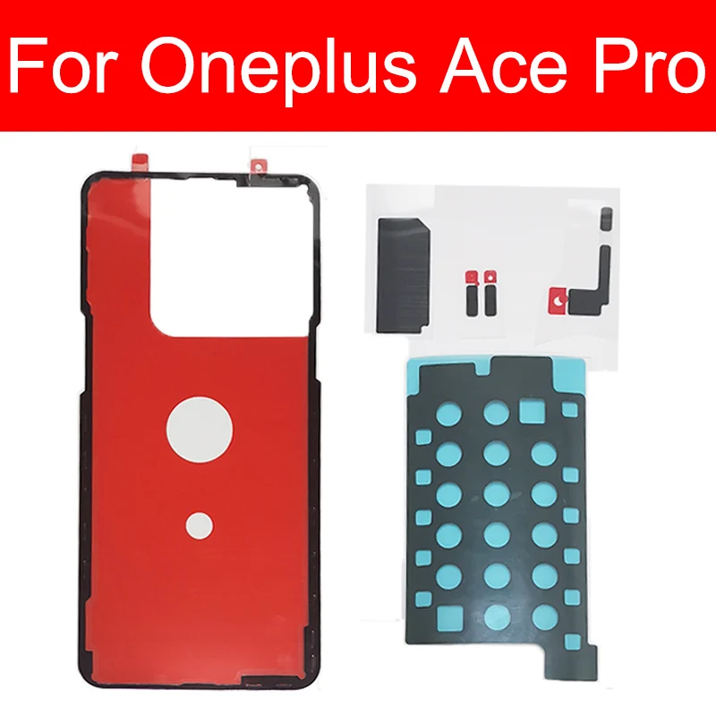 1 مجموعة ل Oneplus 1 + Ace Pro Ace 2 Ace 2 Pro عودة غطاء البطارية ملصق الباب الخلفي الإسكان غطاء البطارية لاصق ملصق أجزاء
