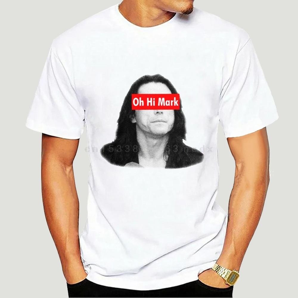 Oh Hi Mark The Disaster Artist T-shirt Men Cotton The Room Tommy Wiseau Short Sleeve Tee Shirts Printed