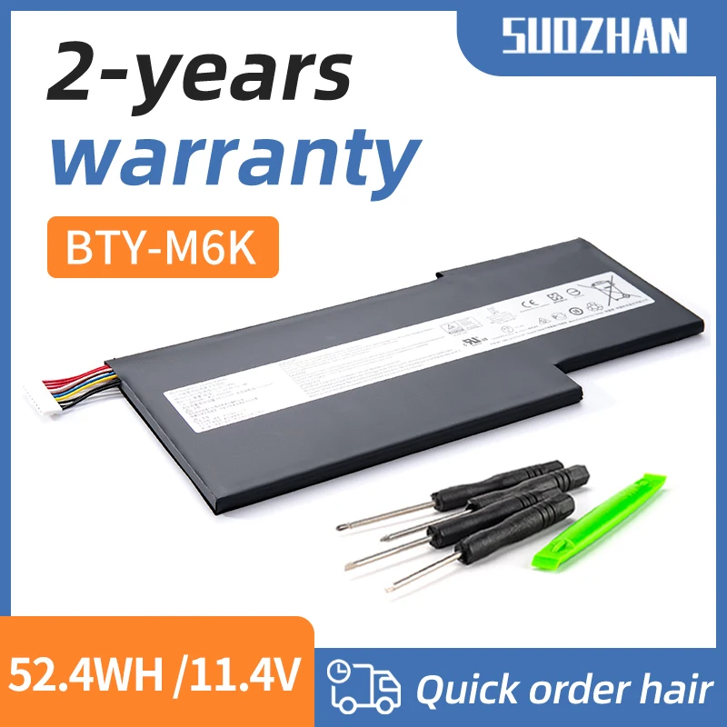 Bateria do Portátil do Bty-m6k para Msi Ms16k3 Gf65 Gf63 Ms-17b4 8rd Fino Gf75 8rd031th 8rc 3rd Fino 8rc 9scthin 9se sx 11.4v 4600mah