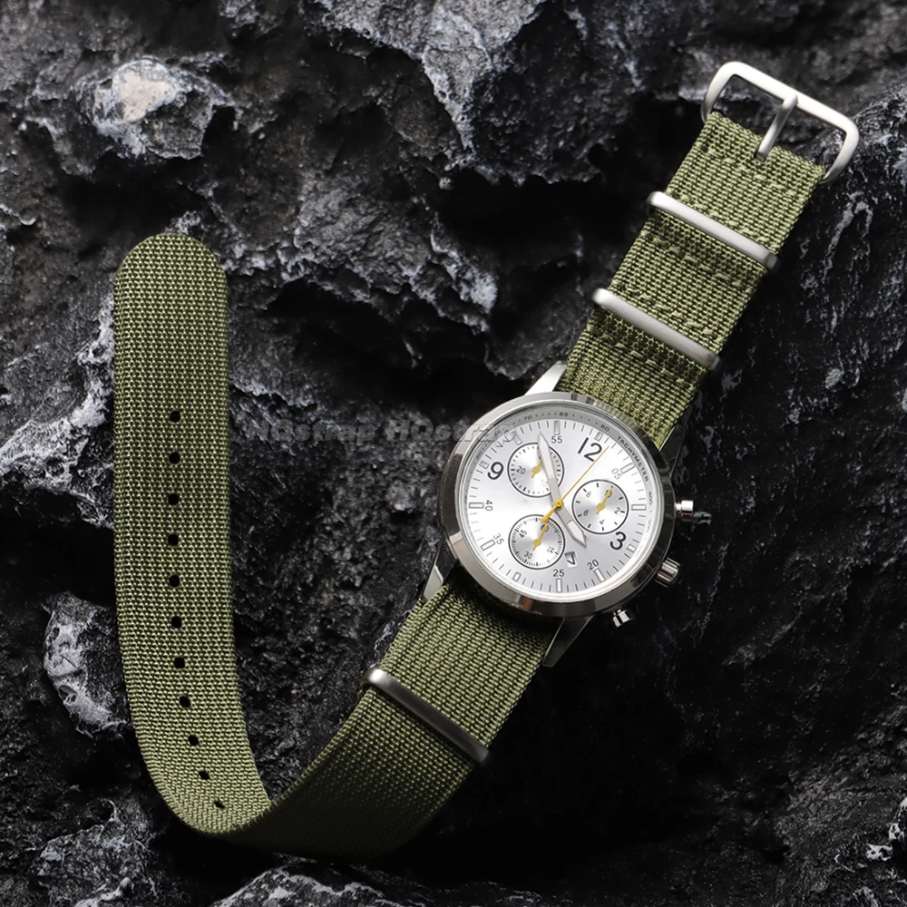 Nylon Watch Strap 18mm 19mm 20mm 22mm for Seiko for Omega Watchband Replacement  for Huawei Watch GT3/4/5 Braid Fabric Bracelet view 5