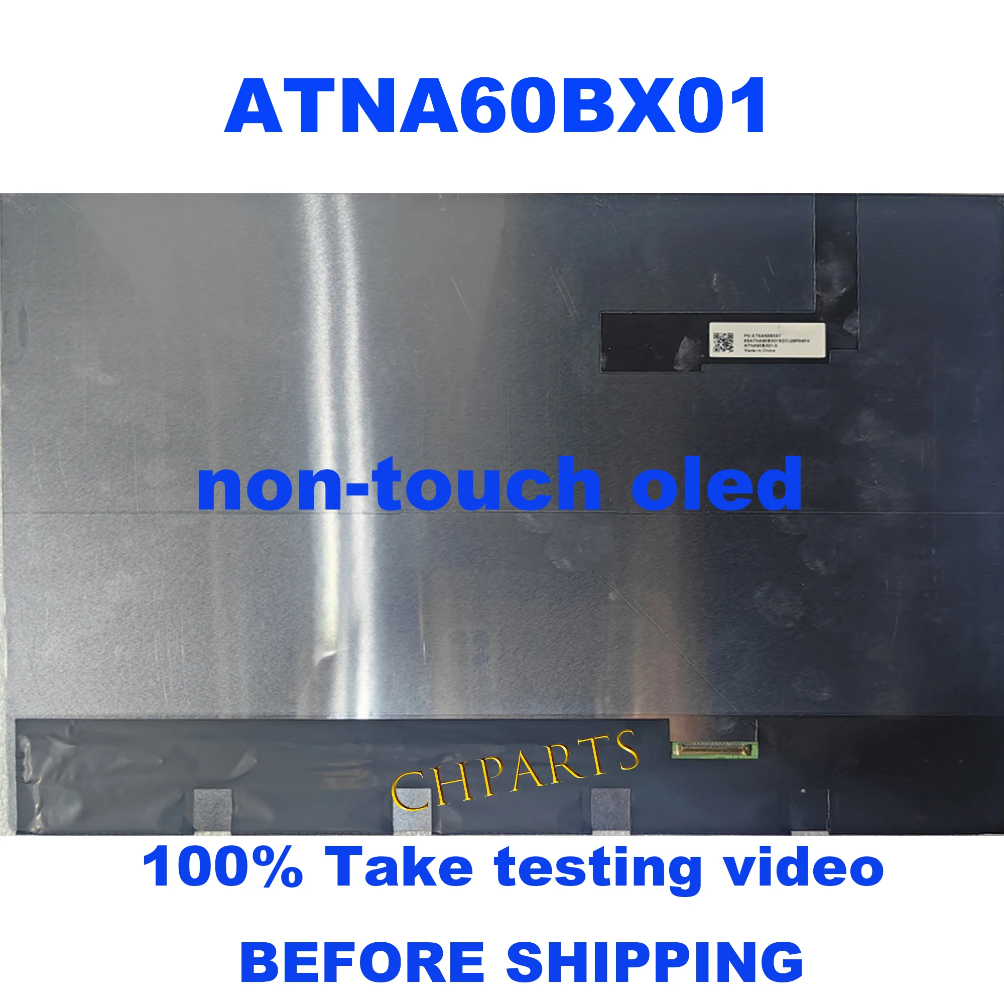 16 "3200*2000 WQUXGA pour ATNA60BX01 pour asus s5606 affichage OLED panneau d'écran de remplacement EDP 40 broches Non tactile 120hz