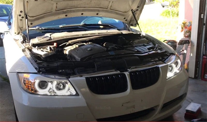 Car Front Bumper Grilles Kidney Racing Grill For BMW E90 E91 3 Series 2005-2012 320i 325i 330i Double Slat Replacement Grille