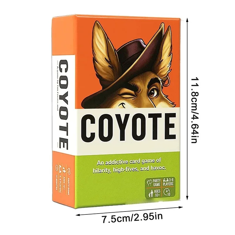 لعبة بطاقة Coyote Party، تعرف على لعبة الورق المعبأة بالحركة مليئة بخمسة عالية والخراب، ألعاب بطاقات الحركة المضحكة، لعبة ذئب البراري