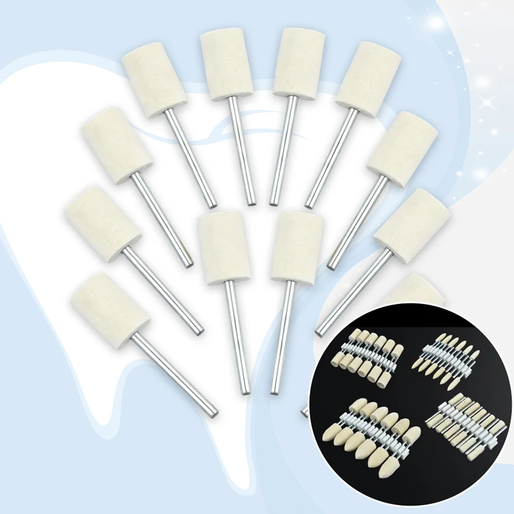 

12 Piece Wool Felt Polishing Bob Kit for Dremel Rotary Tools Jewelry Metal Wood Crafting DIY Mirror Finish