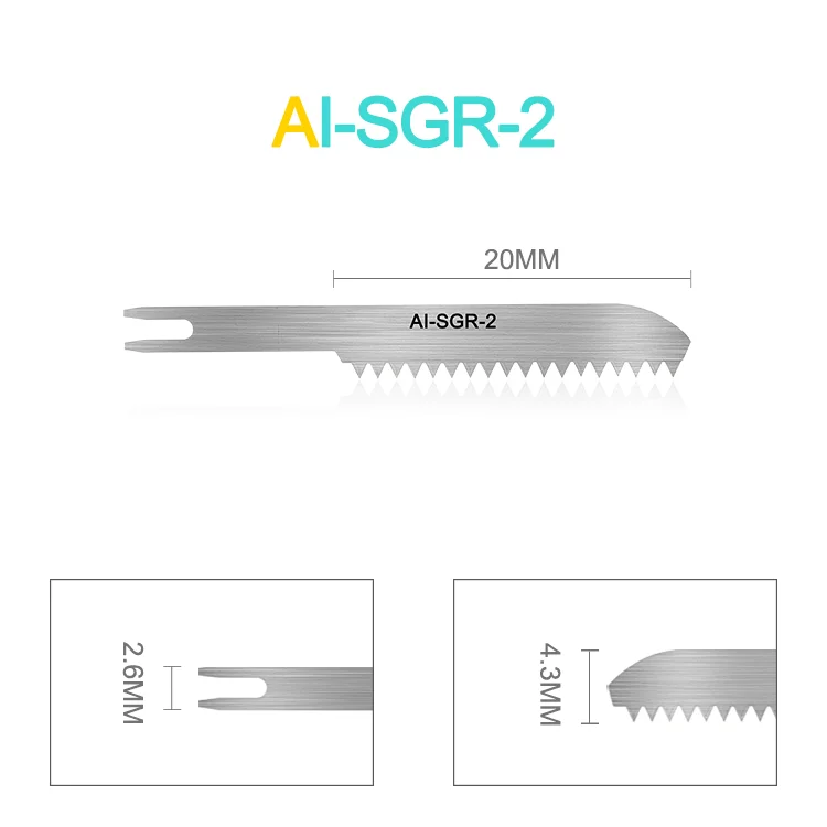 Dental Accessories Micro Saw Handpiece Saw Blades Bone Cutting Material Compatible AI-SGR-D/SGO-T/SGS-Y 1pcs