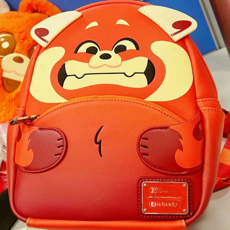 Mochila de Disney Loungefly Lesser Panda Meimei, bolso de hombro de doble correa, regalo de Navidad para niña