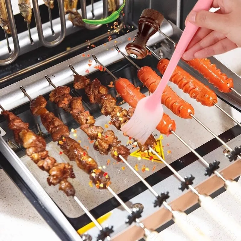 Barbecue Grill Household Automatic Rotating Skewers Machine Smokeless Rotary Electric Grill 220V/1200W Barbecue Grill
