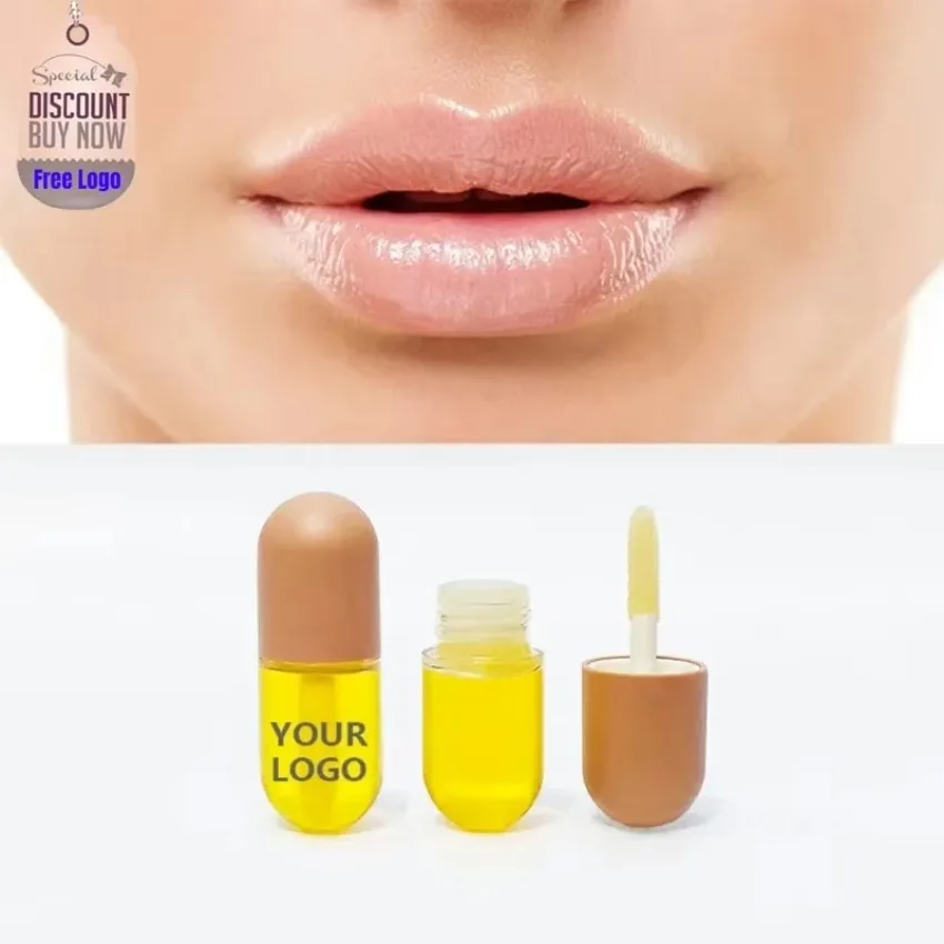 

Private Label Clear Ginger Plumping Lip Oil Nourishing Long Lasting Moisturizing Portable Diminishing Lip Lines Lip Gloss Bulk