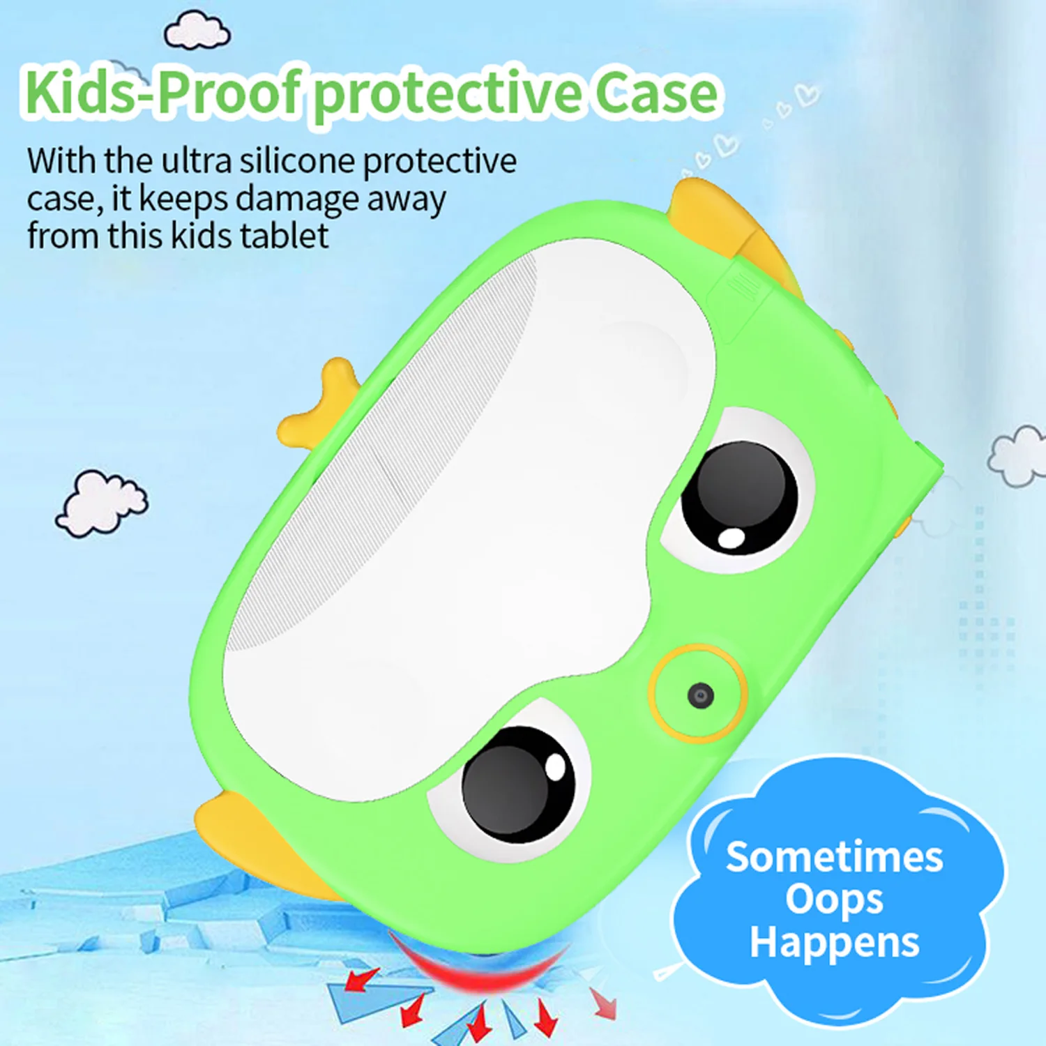 2026 New Cartoon Pattern 7 Inch Kids' Tablets Android Learning Education Tablet PC Kids-Proof Protective Case Tablet 4000mAh