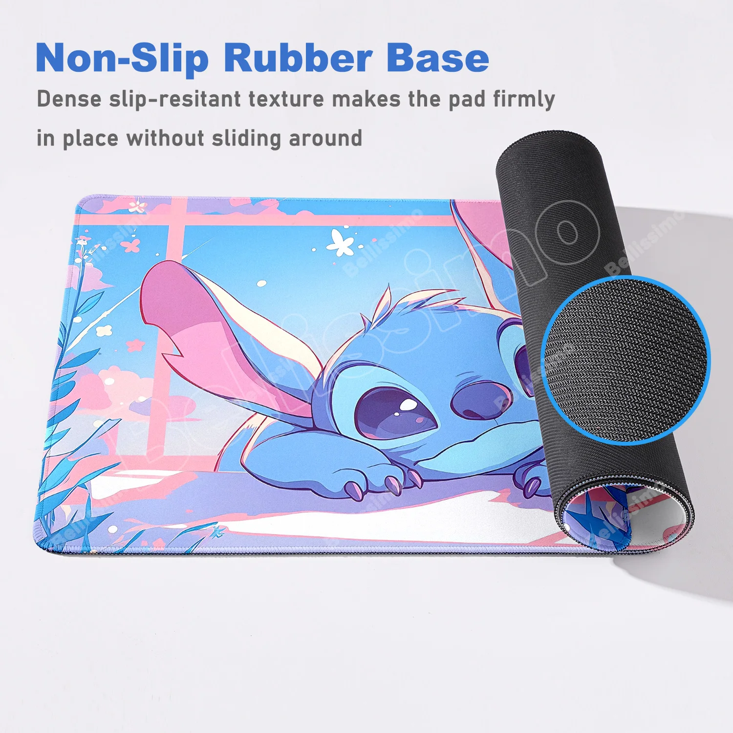 HD Print Kawaii Anime Stitch Mousepad 900x400mm PC Non-slip Speed Soft Desk Mat Computer Gamer Lock Edge Keyboard Cute Mouse Pad