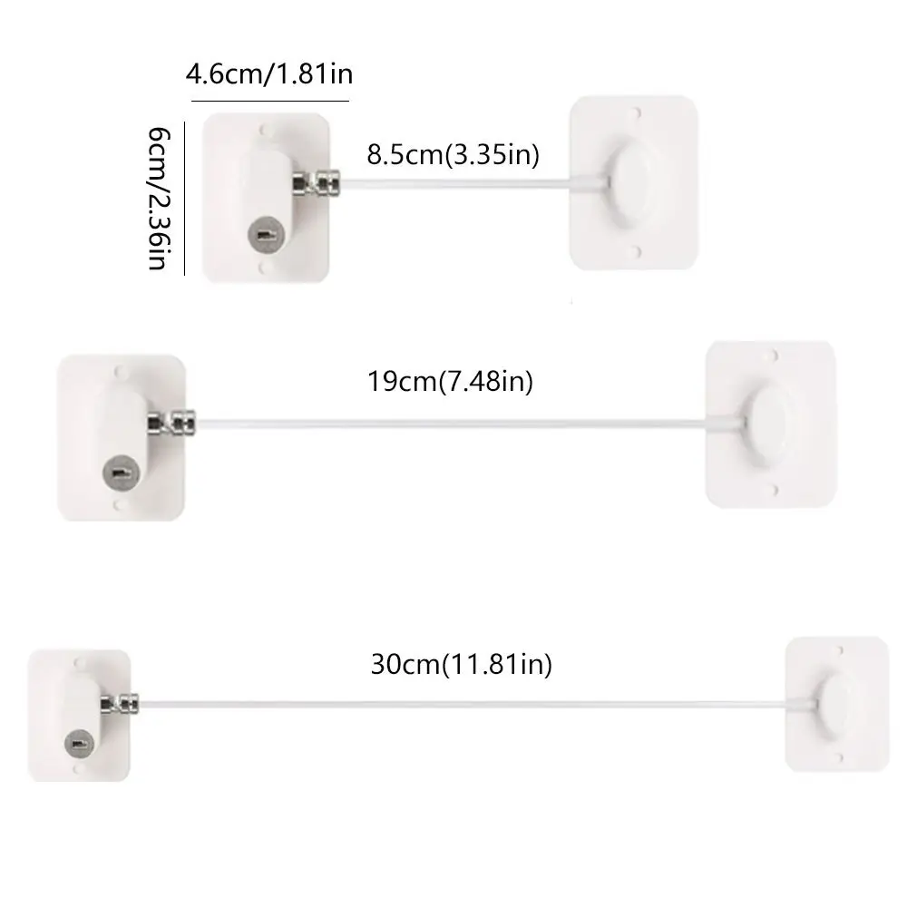 Children Security Protector Window Lock Protection Equipment Plastic Safety Locks Multipurpose Solid Color Drawer Lock Toddler