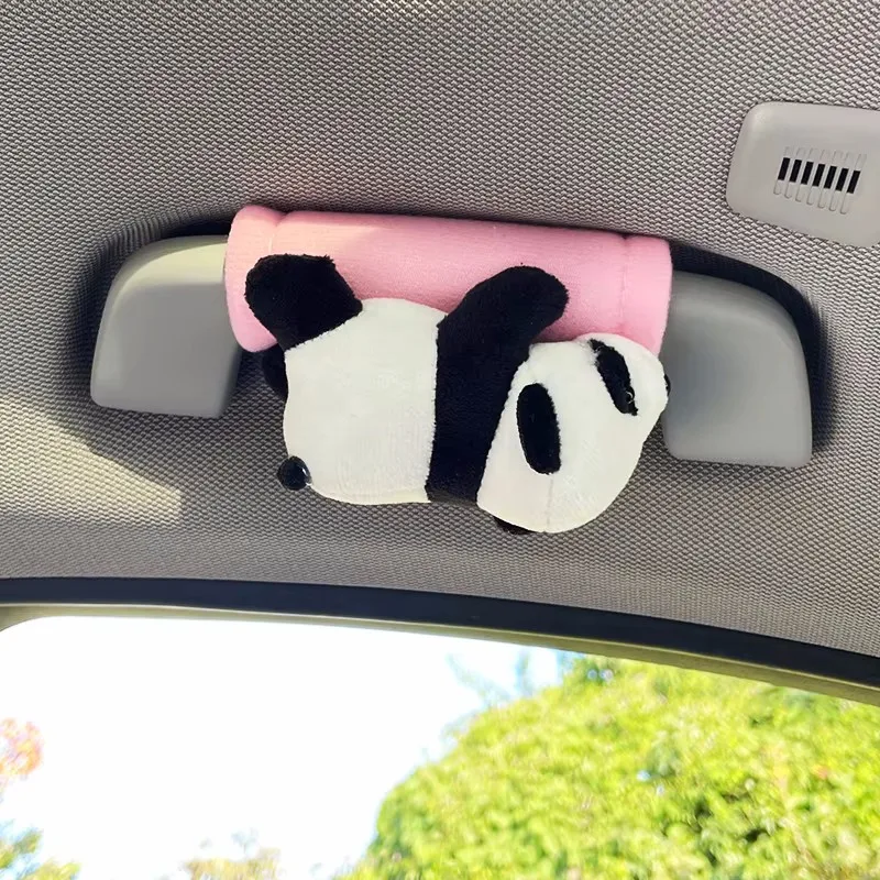 Leuke Cartoon Konijn Panda Autodak Handgreep Cover Universele Alle Seizoenen Auto-interieur Armsteunbeschermer Auto Decor Accessoires