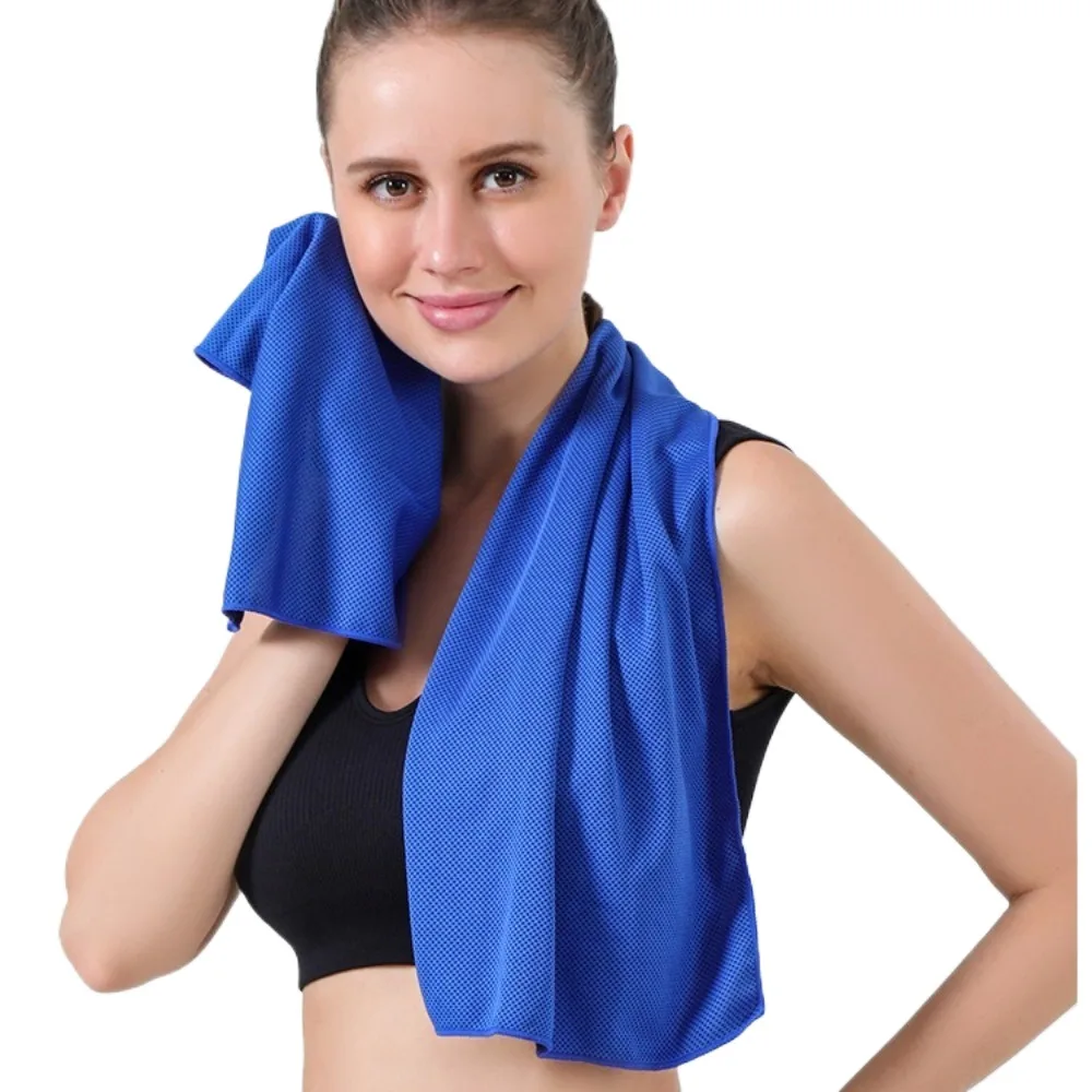 Serviette de glace rafraîchissante à séchage rapide, absorbeur de sueur, portable, pour le sport, pliable, en microcarence, pour l'été