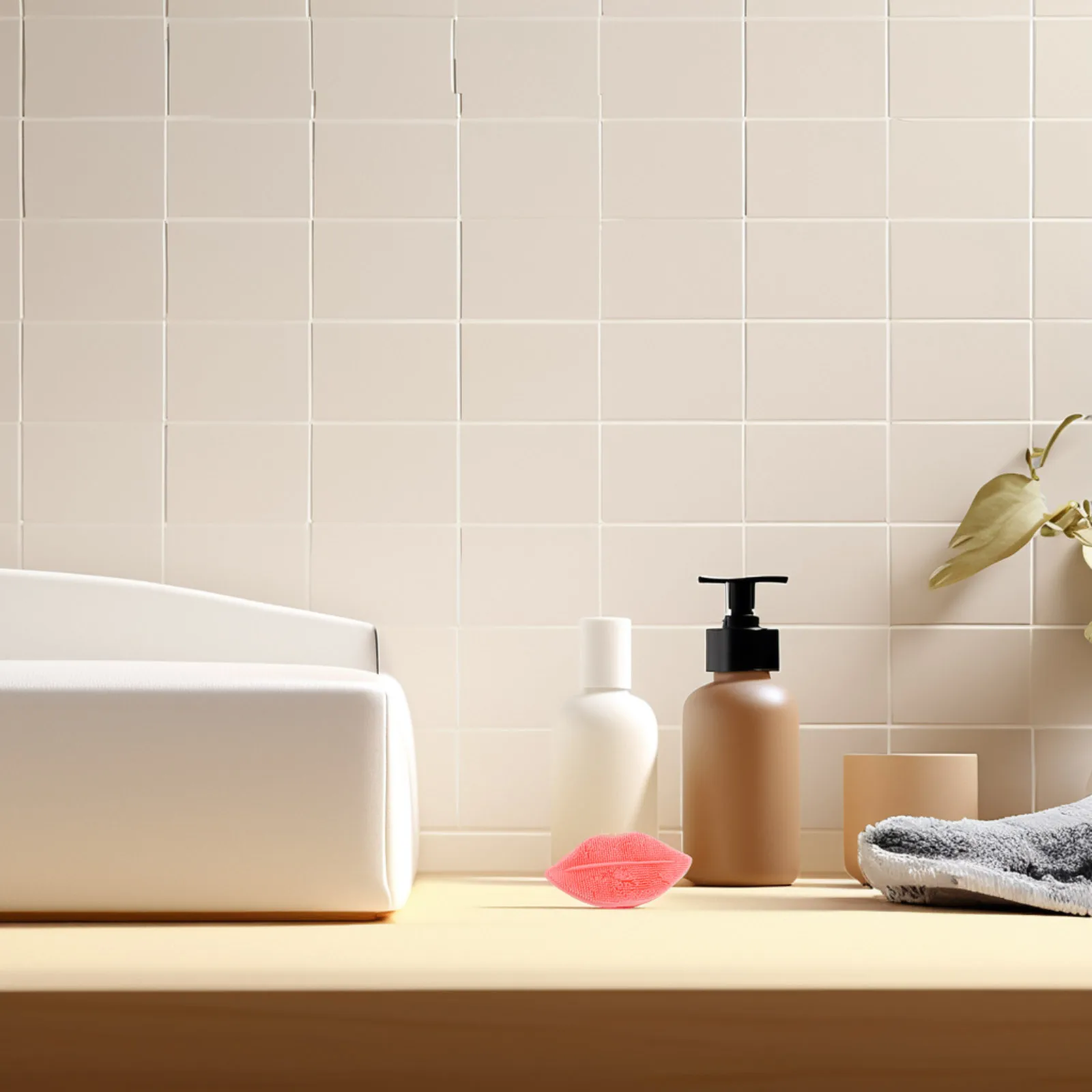 

3Pcs Lip Shape Silicone Facial Cleaning Brush Exfoliating Face Wash Tool Lightweight Portable Lip Brush Face Silicone Scrubber