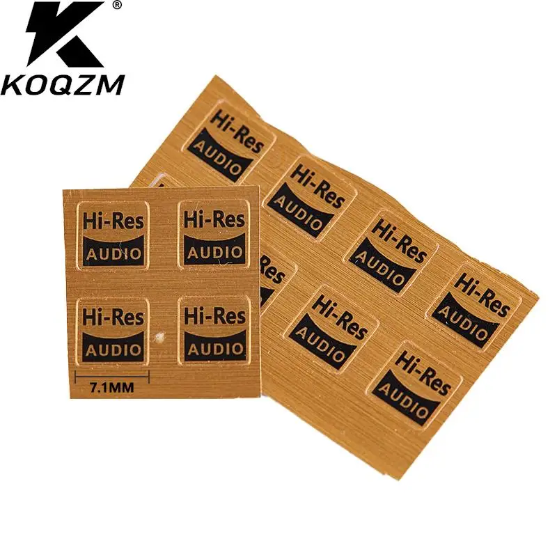 10pcs 7.1x7.1mm Hi-Res Audio Adapter Stickers For Walkman/Fiio/Iriver/Cayin MP3 All Hifi Device Audio Earphone Stickers