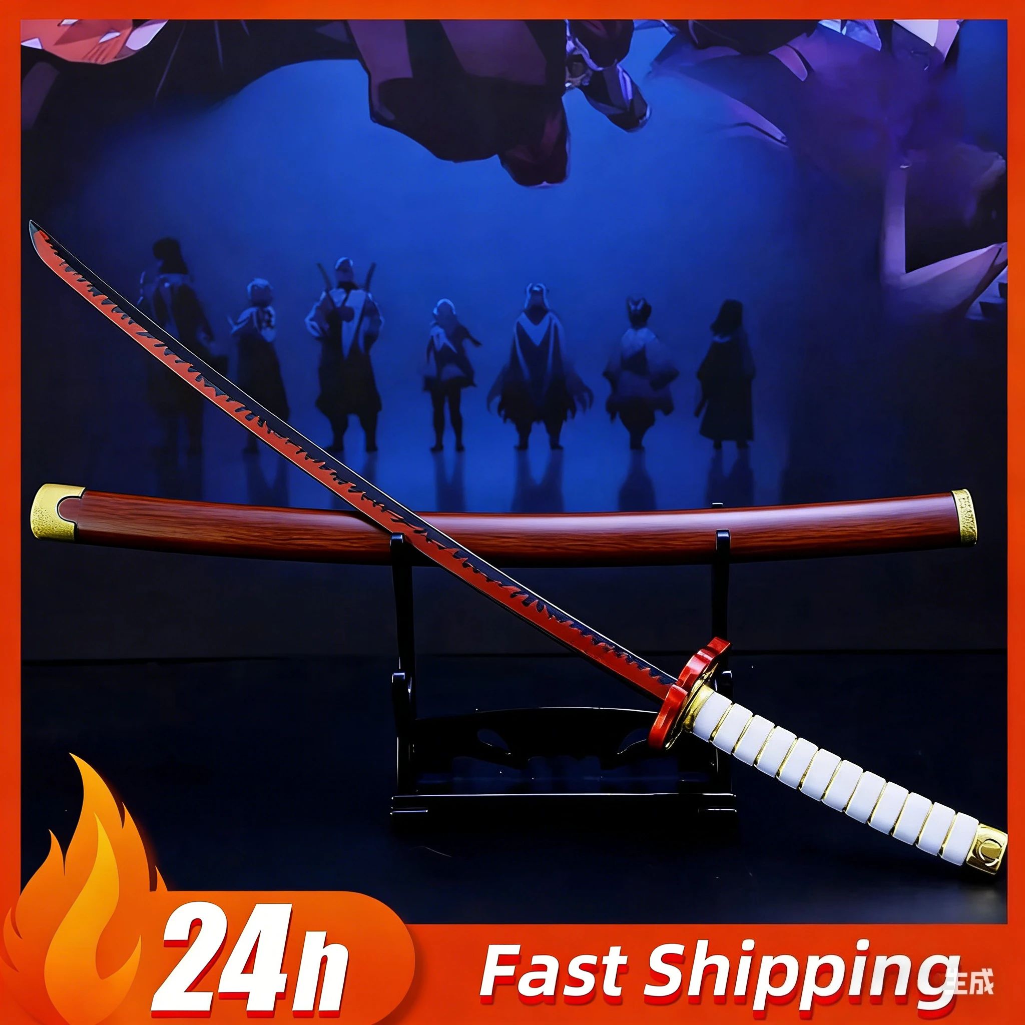 25cm Samurai sword Keychain Anime Peripheral Rengokus weapons model Katana Japonesas Cosplay Collectible Ornament Boy Toy Gift