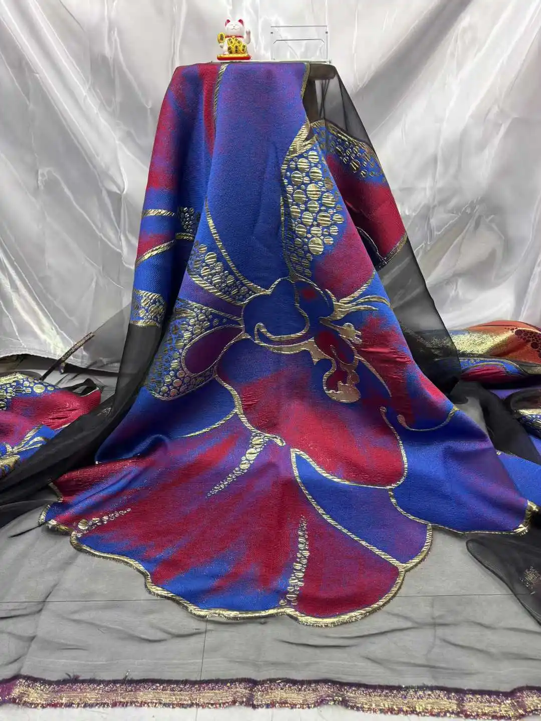 

Африканская парчовая кружевная ткань - жаккардовое кружево, вишивка с цветочным узором, дамасская ткань ручной работы для свадебного платья и домашнего декора