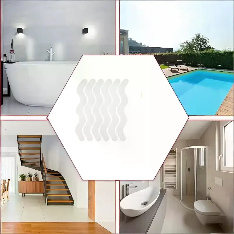 Transparent Bathroom Bathtub Anti Slip Sticker Strong Adhesive Easy To Cut Waterproof Anti Fall Safety Sticker
