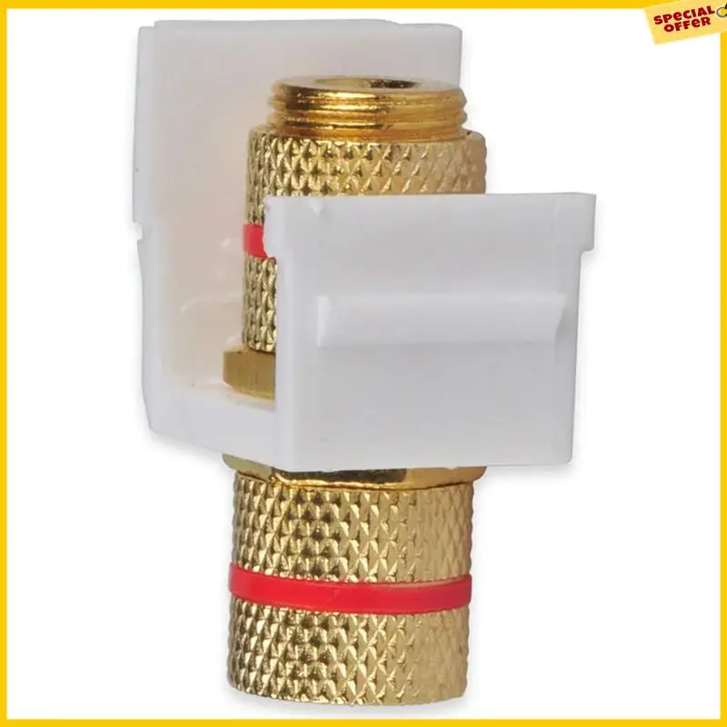 

A25P Speaker Post Snap-In Banana Keystone Jack - White, 30Pcs
